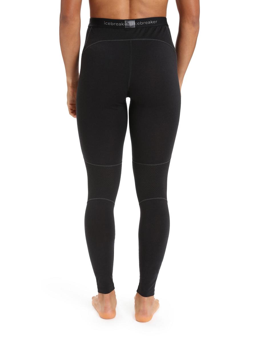 Icebreaker BodyfitZone™ Merino 200 Zone Thermal Női Leggings Fekete | HU 1540PJJQ